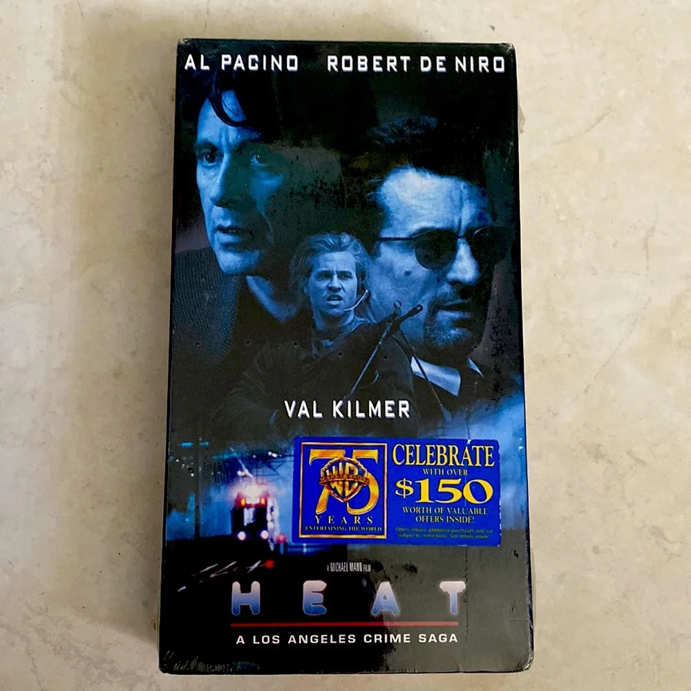 VHS 1995 Heat -Val Kilmer,Al Pacino & Robert De Niro